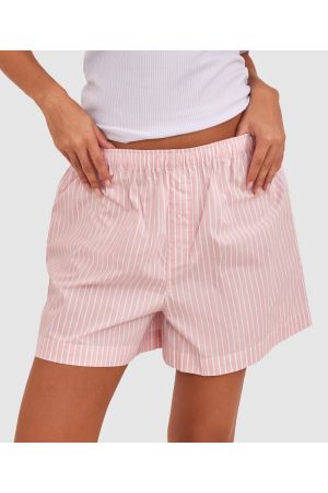 Relax Short - Pink/Print Stripe