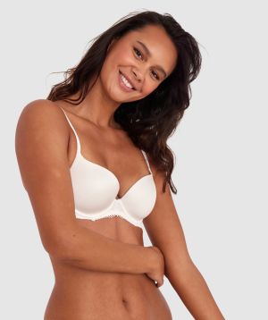 Body Bliss Lace Contour Plunge Bra - Ivory
