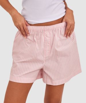 Relax Short - Pink/Print Stripe