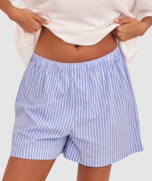 Relax Short - Blue/Print Stripe