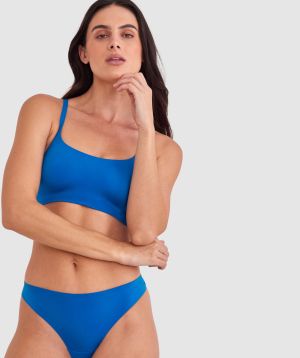 Body Bliss Wirefree Scoop Bra - Teal